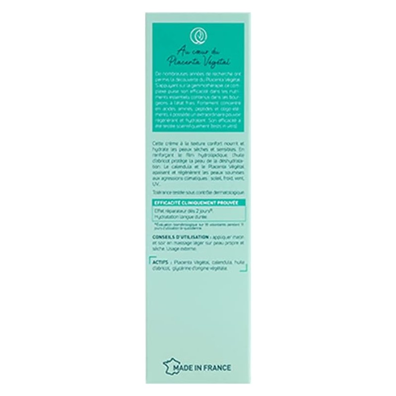 Placentor Végétal Crème Régénérante et Hydratante Peaux Sèches et Sensibles 40ml